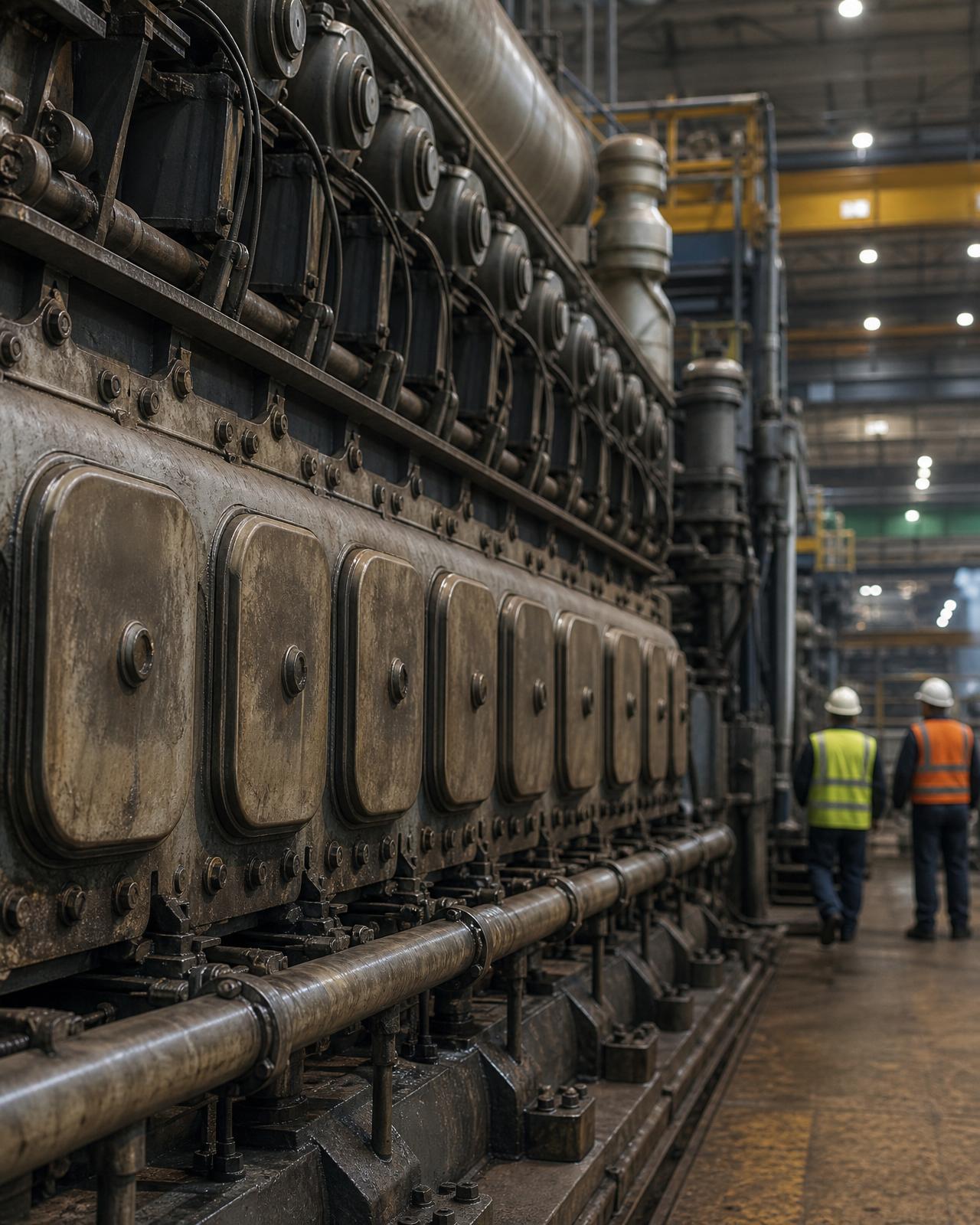 Reciprocating engine power plant